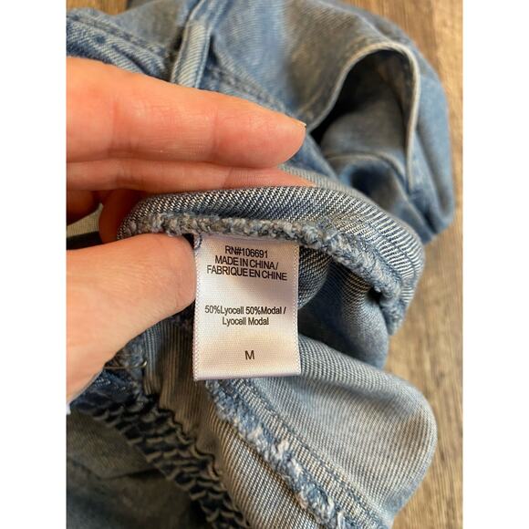 Young Fabulous Broke Denim Skirt Womens S Mzedium NEW NWT Midi Elastic Waist YFB - Picture 7 of 10